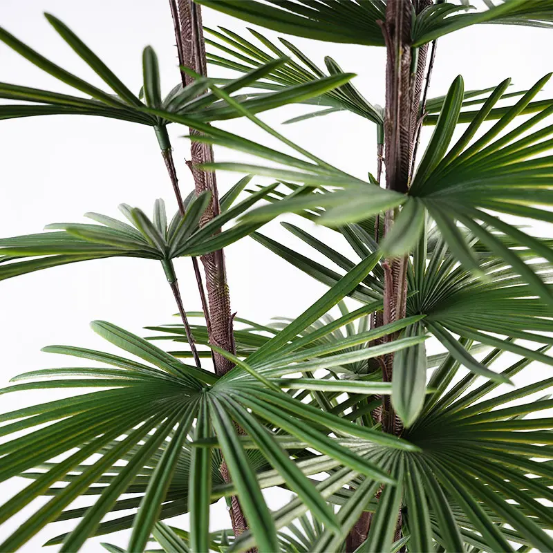 Wholesale Highly Realistic Plastic Fan Palm 210cm 3 Branches 59 Leaves Low Maintenance Decor Manufacturer, Suppliers