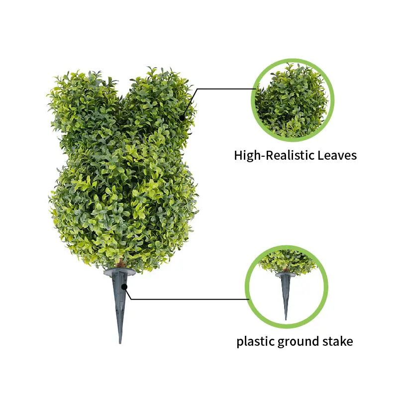 Wholesale Customizable Artificial Rabbit Shape Plant Ground Stake Simulation Greenery Decor Universal Ornament for Indoor Outdoor Manufacturer, Supplier