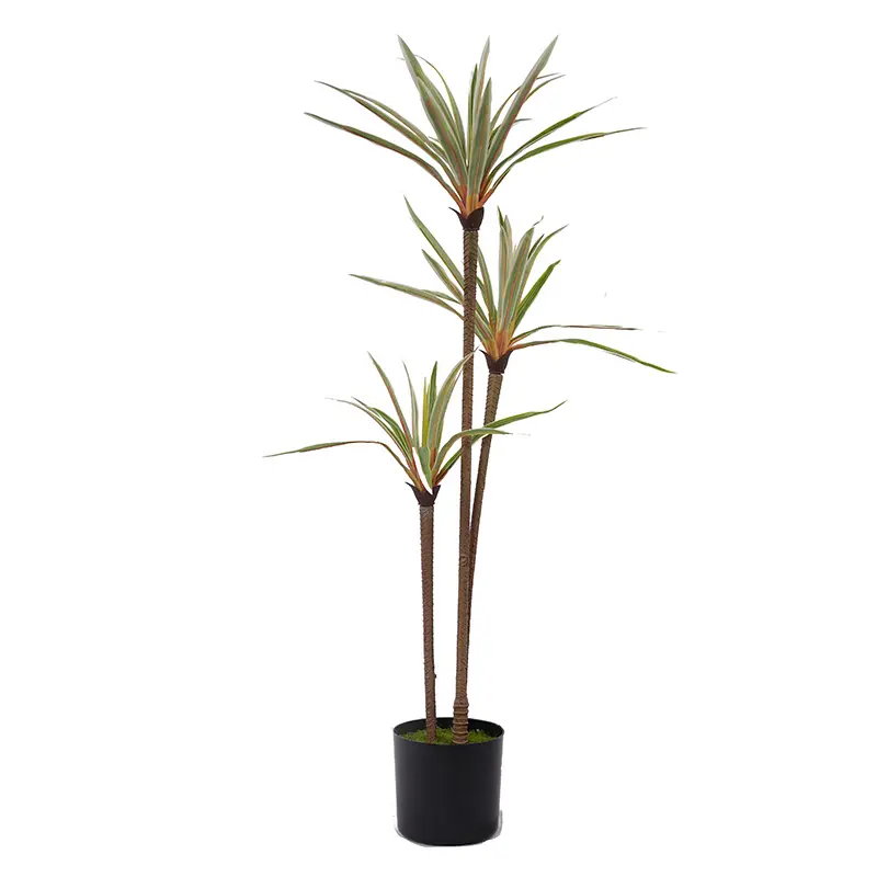 Wholesale Customization Available Artificial Plants Tree H90cm Dracaena marginata Planting Pot 3 Stems and 45 Leaves Green Home Office Decor Suppliers, Factories