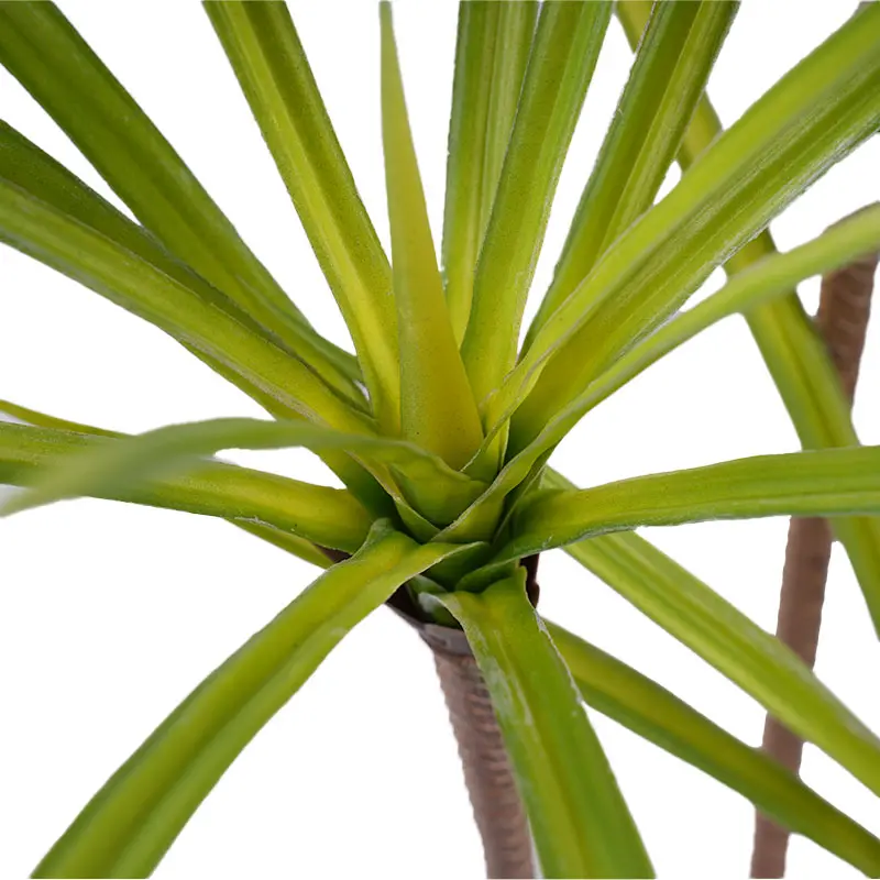 Wholesale Artificial tree H90cm Artificial Dracaena Potted Plant White Green 3 Stems 45 Leaves Living Room Landscaping Office Decor Plastic Greenery Suppliers, Factories