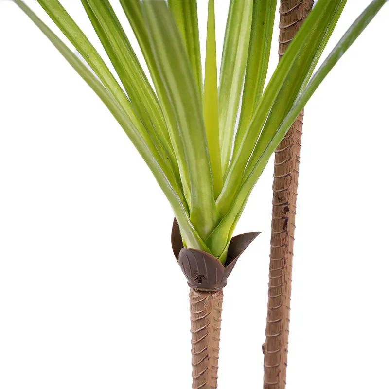 China Artificial Dracaena Plant White Green Plastic 60cm 2 Heads 30 Leaves Potted Fake Greenery Indoor Home Decor Office Decoration Plant Manufacturer, Manufacturers