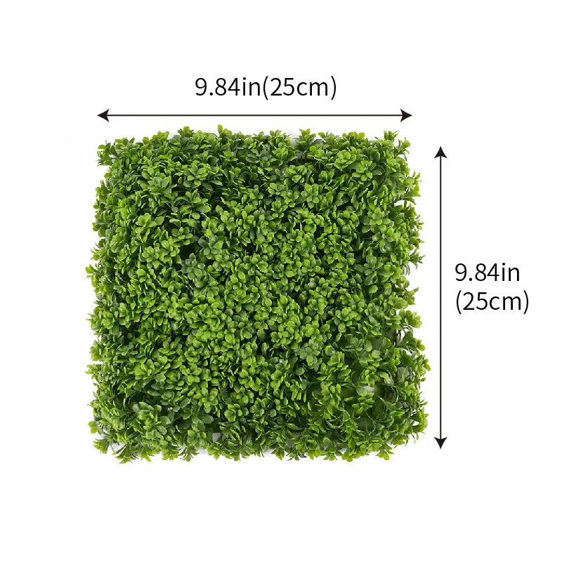 Wholesale Top Selling High Quality 25cm Square PE Artificial Grass Panel Water Resistant Eco-Friendly for Home Garden Office Hotel Indoor Supplier, Factory