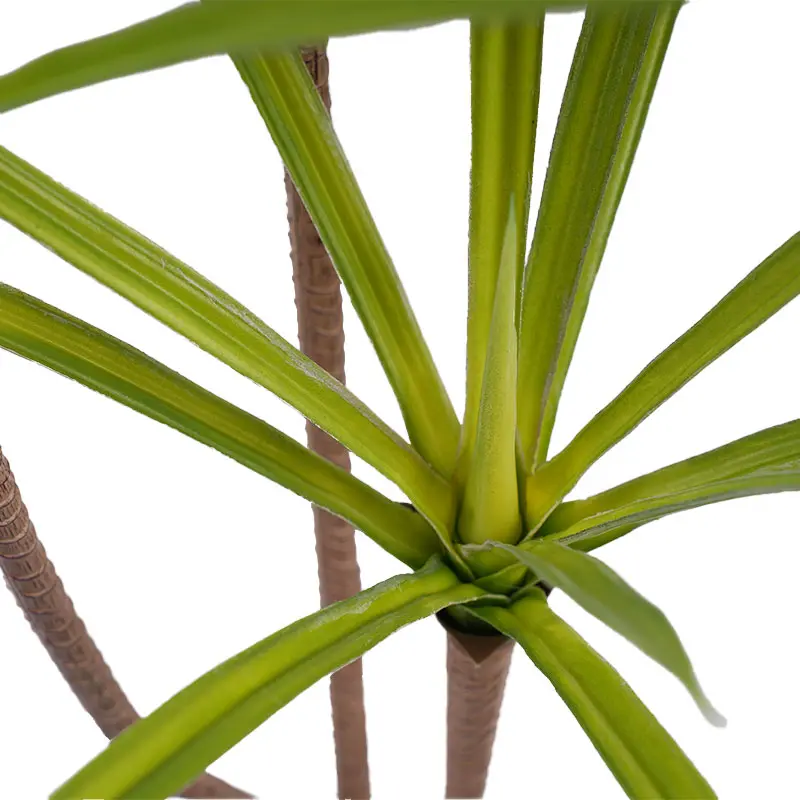 Wholesale Artificial tree H90cm Artificial Dracaena Potted Plant White Green 3 Stems 45 Leaves Living Room Landscaping Office Decor Plastic Greenery Suppliers, Factories