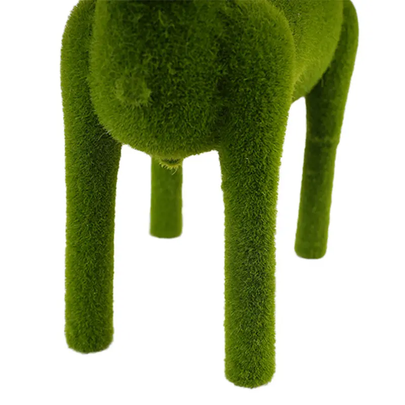 China Best Selling Artificial Grass Sculpture Green Flocking Puppy Commercial Space Outdoor Garden Decor Ornament Supplier, Factory
