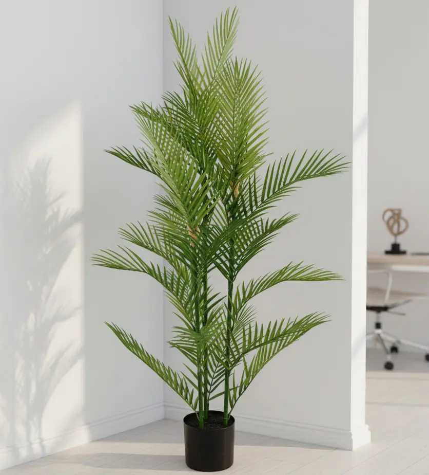 Wholesale Top Selling Natural Appearance 125cm Faux Areca Palm Plant Artificial Decor Tree for Office Workspace Indoor Use Manufacturer, Supplier