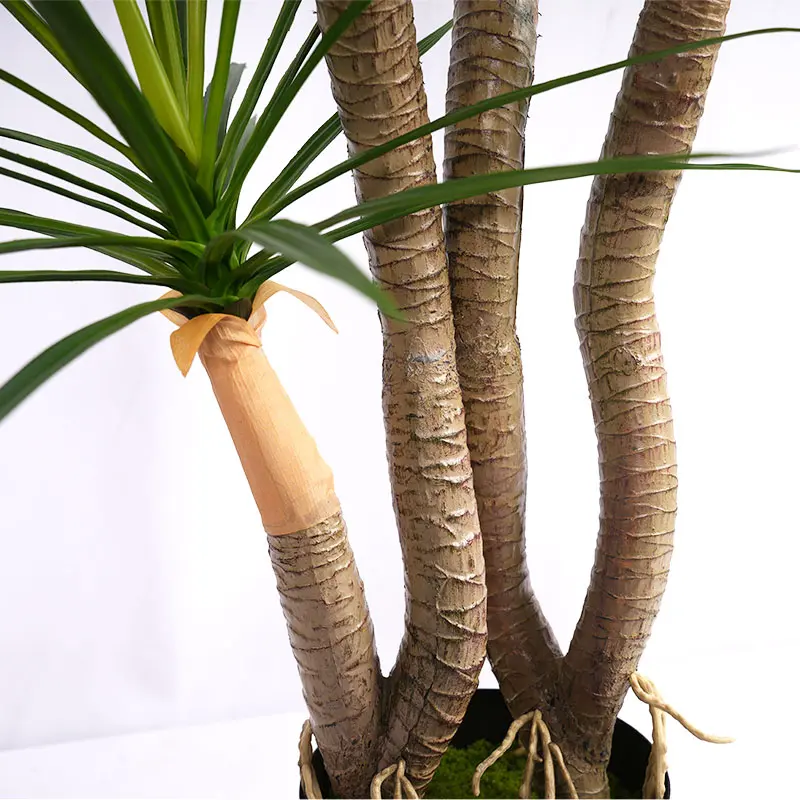 Wholesale Decorative plants H155cm Green Plastic Dracaena with Two Stems  Four Heads and 156 Leaves Potted Plant Suitable for Indoor and Outdoor Use Supplier, Factory