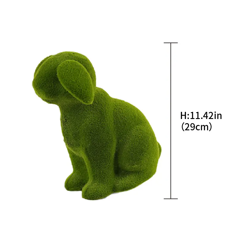 Wholesale Eco Friendly Maintenance Free Artificial Grass Sculpture Green Flocking Pug Balcony Outdoor Indoor Decor Ornament Manufacturer, Manufacturers