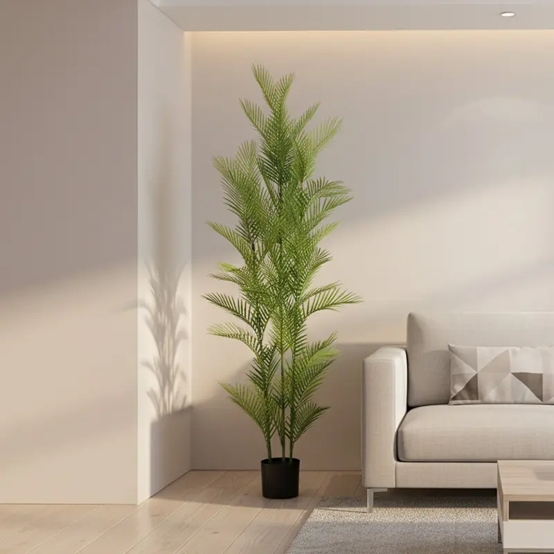 Wholesale Factory Direct Sales Wholesale Natural Appearance Low Maintenance Plastic Artificial Areca Palm Great Daily Home Decor Manufacturer, Factory