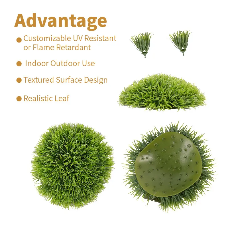 Wholesale New Arrival Durable PE Artificial Grass Panels UV Resistant Eco-Friendly Indoor/Outdoor Landscaping Decor for Home Office Garden Manufacturer, Factories