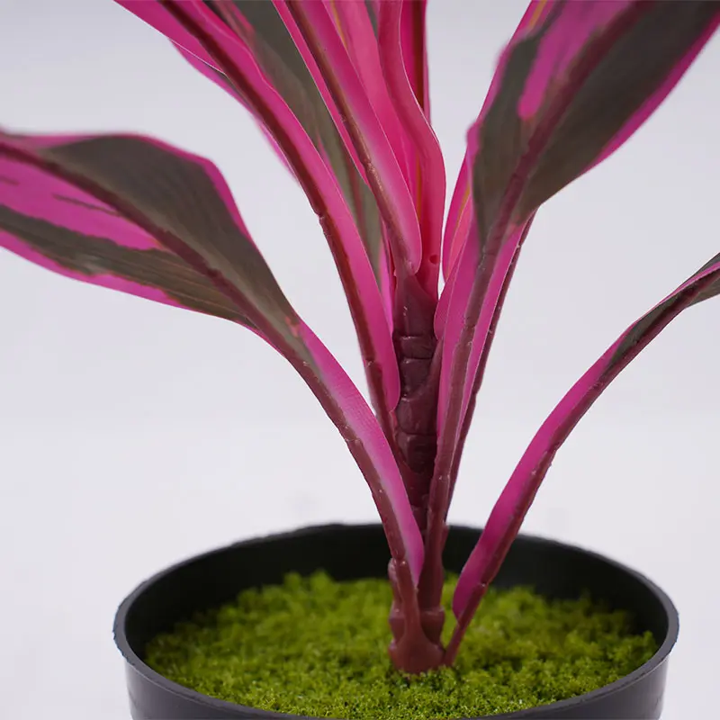China Artificial green plants H40cm Cordyline fruticosa leaves in pot Purple green Gardening supplies Manufacturer, Factories