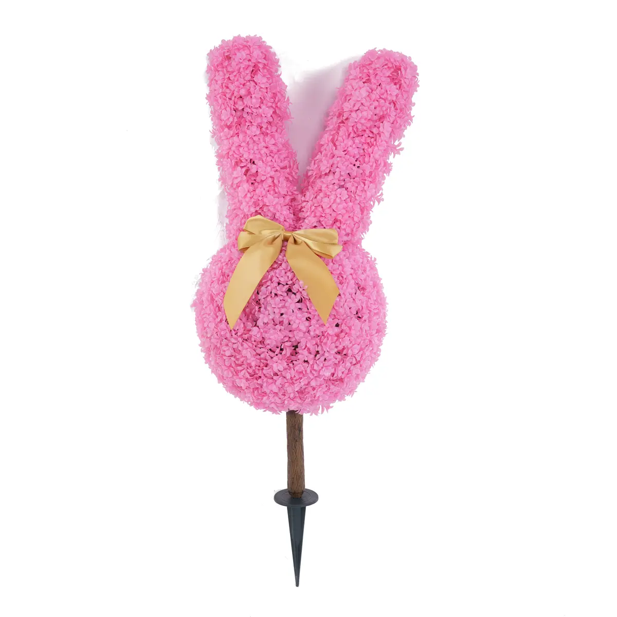 China factory green artificial boxwood rabbit with ground spikes garden decorations products direct sales Easter