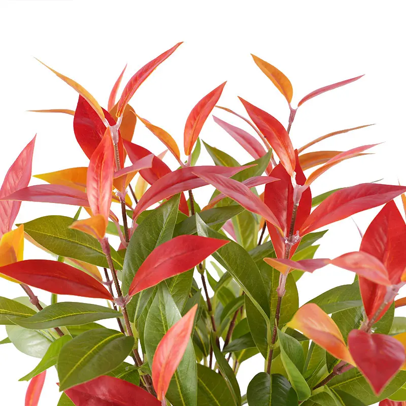 China Factory Direct Sale H90cm High Simulation Artificial Photinia Plastic Planter for Indoor Outdoor Durable Decor Manufacturer, Suppliers