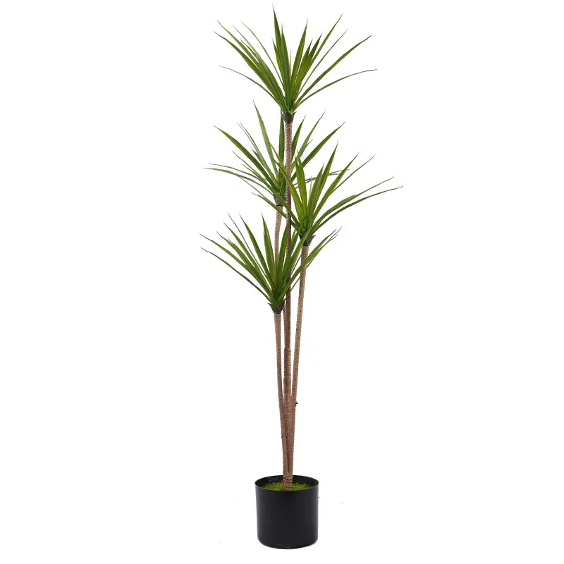 Wholesale Artificial Greenery Wholesale H120cm Detachable Artificial Dracaena 4 Stems 90 Leaves No Maintenance Long Lasting Decor Greenery Pot Supplier, Factories