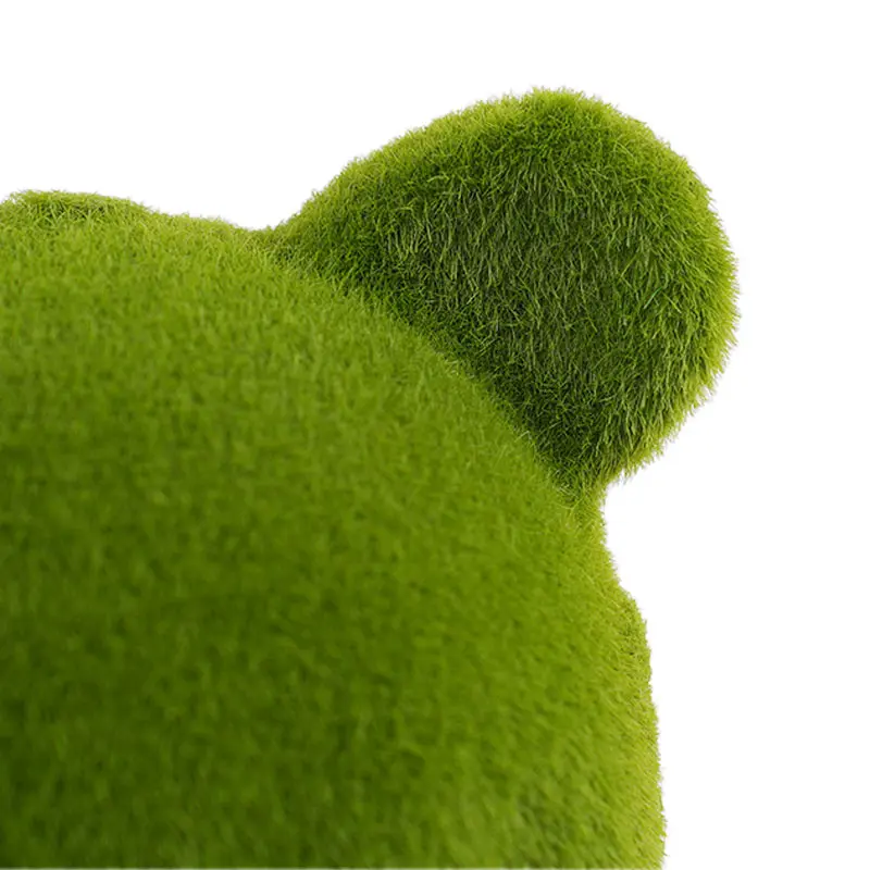 Wholesale Durable Artificial Grass Sculpture Outdoor Green Flocking Bear Handmade Patio Garden Home Decor Ornament Manufacturers, Factory