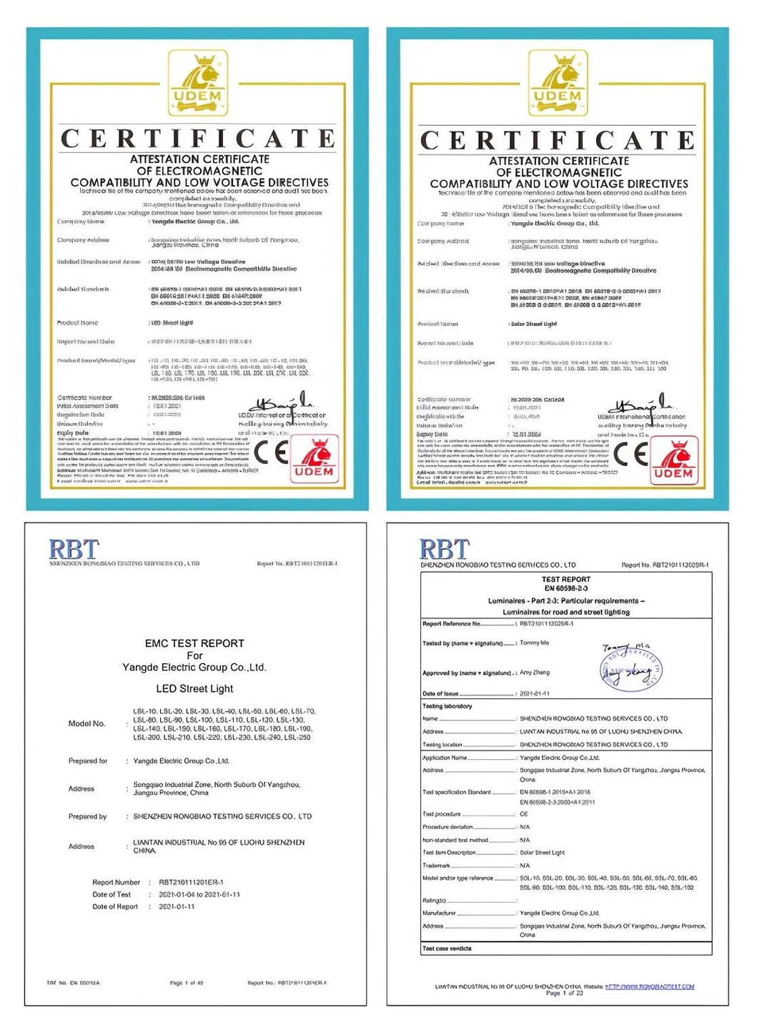 Certificates