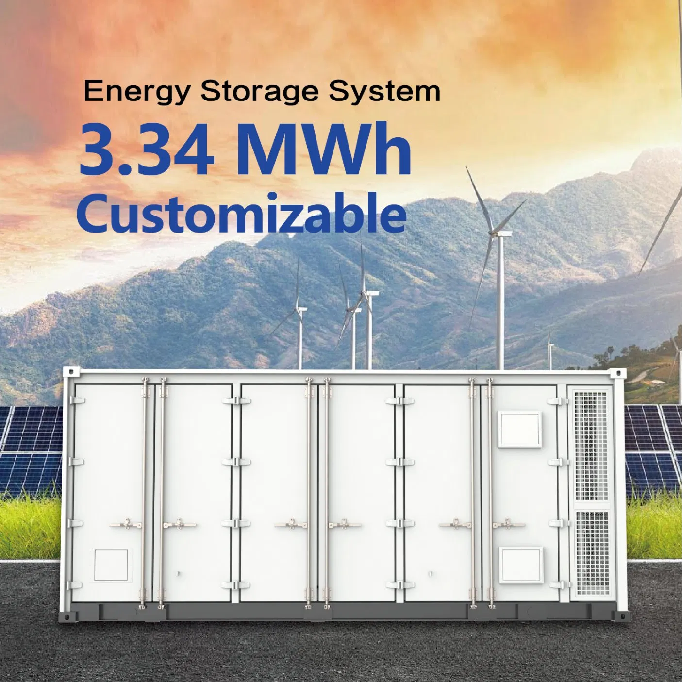 Solar Battery Ess OEM CE Certification High-Efficiency Bess 5mwh Megawatt Power Backup Energy Storage System for Industrial Commercial Energy Storage