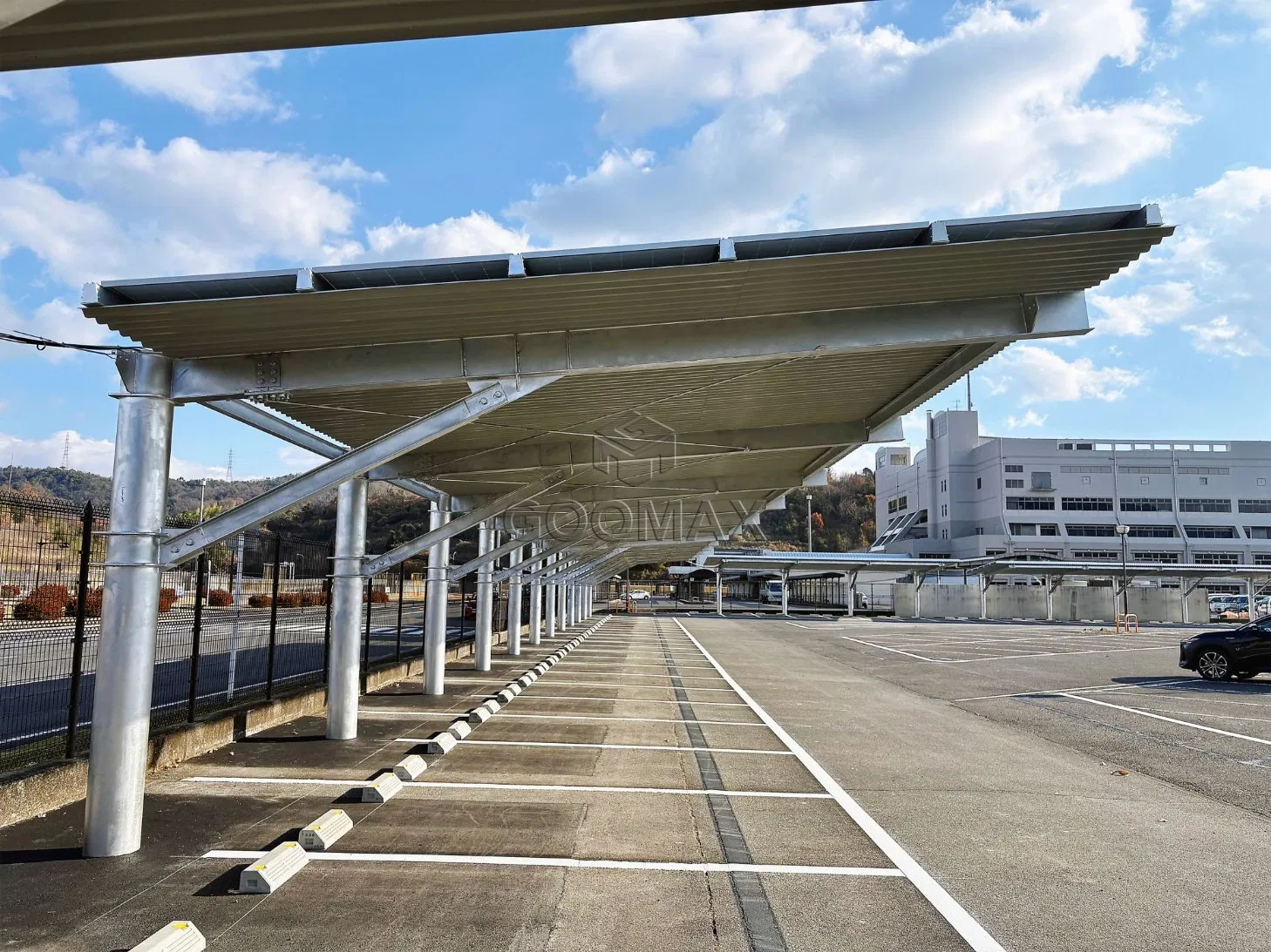 Goomax Carbon Steel Solar Carport Single Double-Sided Solar Carport Mounting System