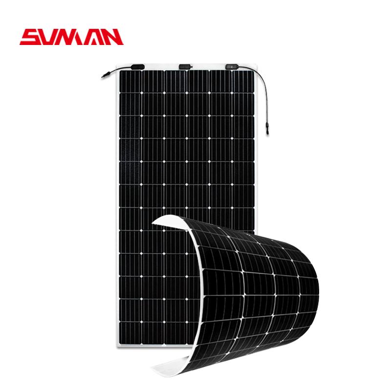 Factory Price Sunman Flexible Solar Panel 250W 365W 430W 500W 520W Lightweight Monocrystalline Flexible Solar Panel for Solar Panel System with Adhesive