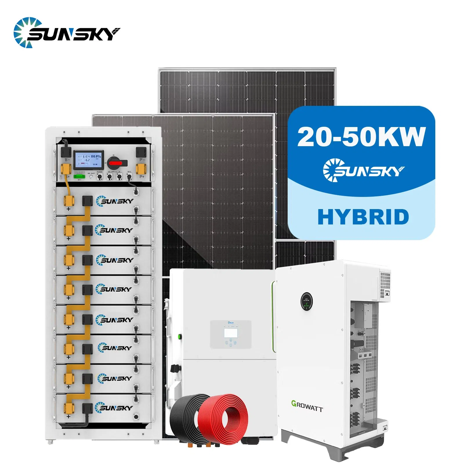 High-Efficiency 50kw Hybrid Solar Energy System for Factories