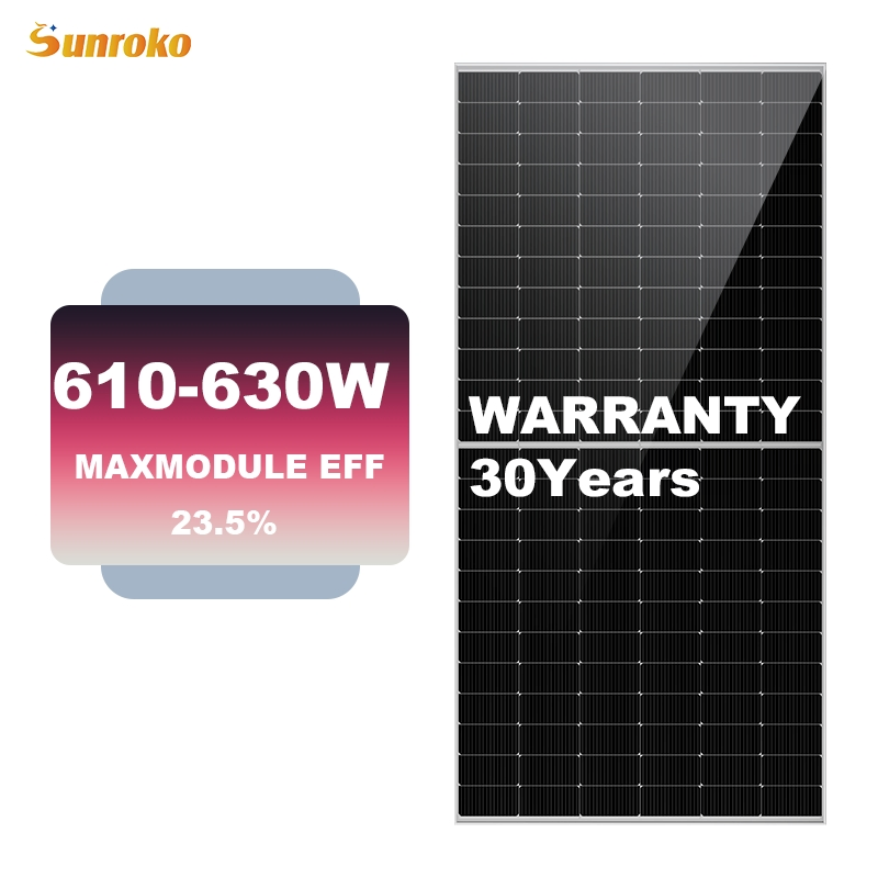 High Efficiency Double Glass Solar Panel 600W 605W 610W 620W 630W Monocrystalline Solar Panels