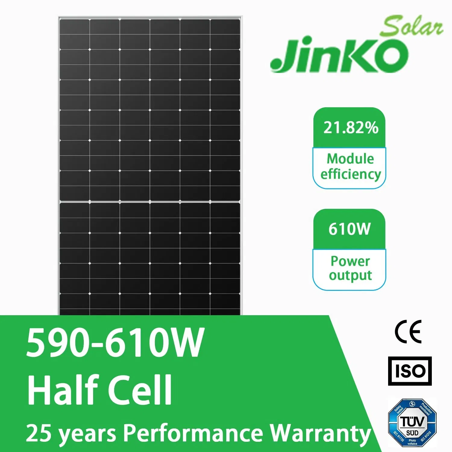 Jinko 600W 650W 700W Half Cell Wholesale Poly PV Fold Flexible Black Monocrystalline Polycrystalline Photovoltaic Module Mono Solar Energy Sun Power Panel