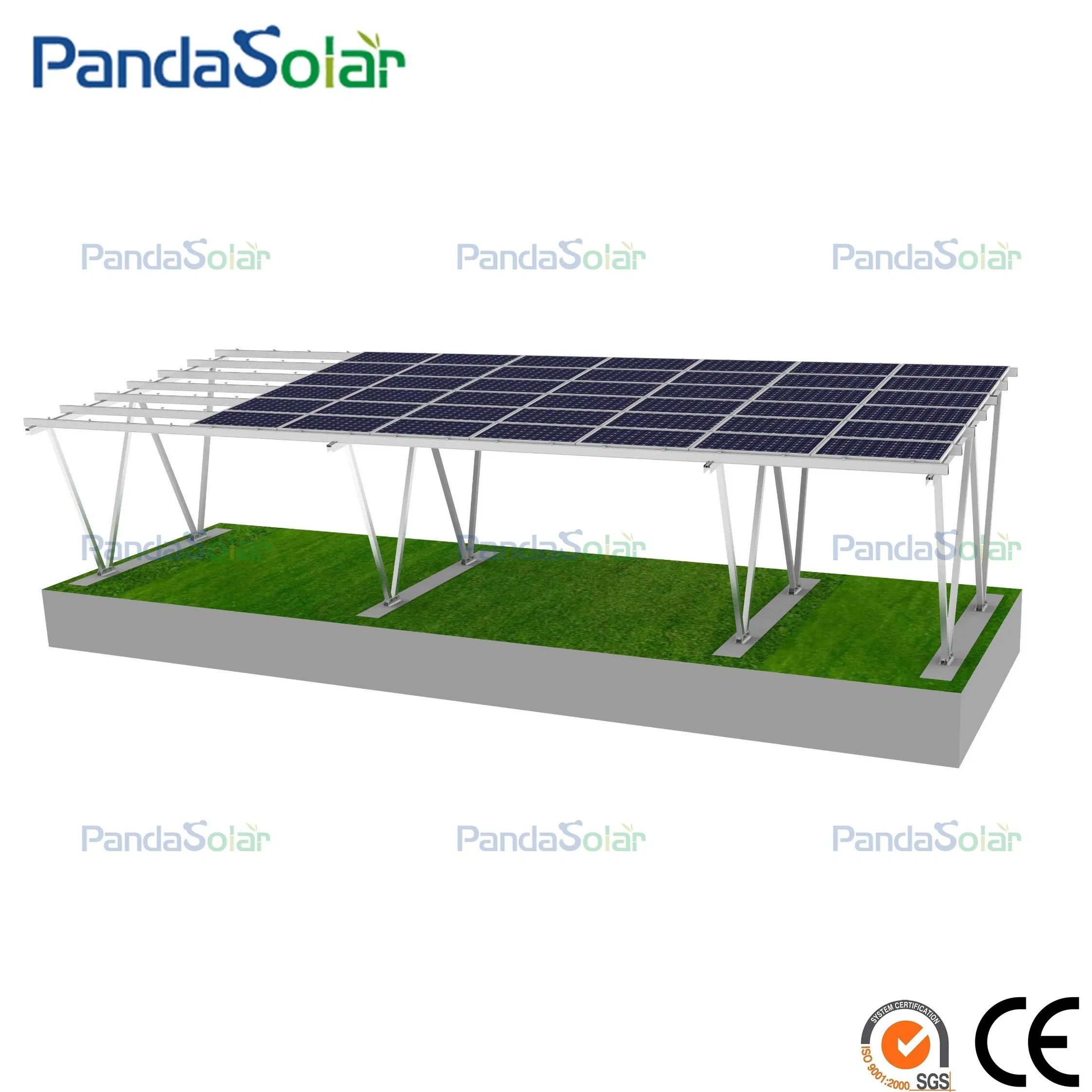 Pandasolar Aluminum Solar Carport System Solar Carport Mounting Structure Durable Quality
