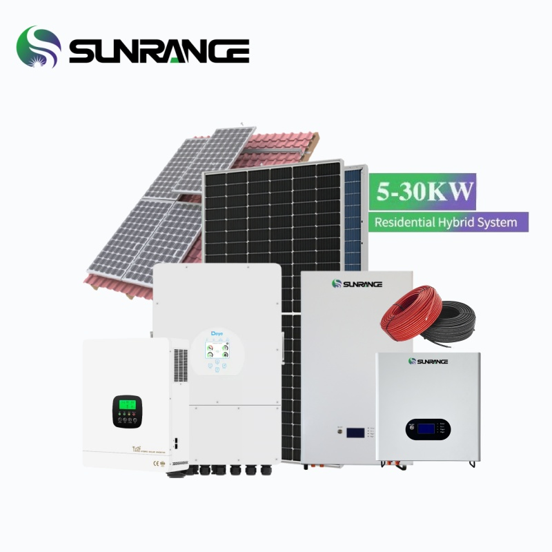 All-in-One Solar System Set with Lithium Ion Battery 3.5kw 5kw 8kw 10kw 20kw 30kw 40kw 50kw Complete Hybrid Solar Energy System with Solar Panels and Inverter