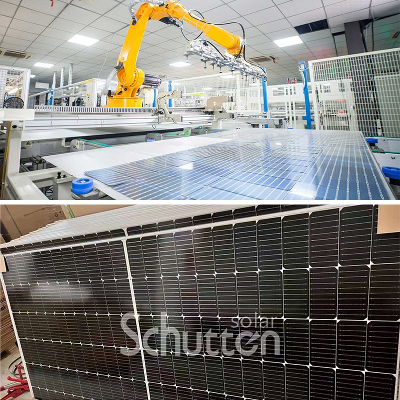 High-Efficiency 510W Bifacial Solar Panel with Double Glass