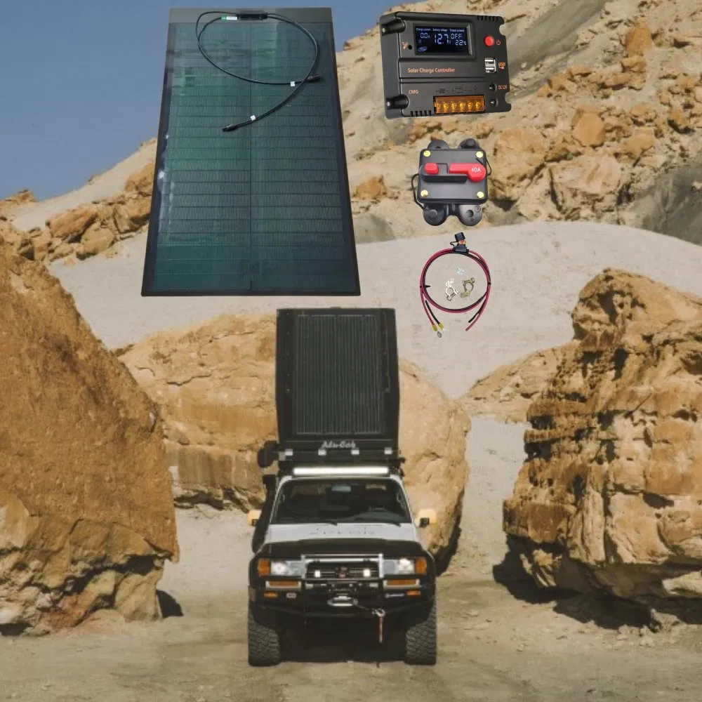 CIGS Complete Photovoltaic Solar Kit System on The Truck Van Bus RV Camper Vehicile off Grid 12V 24V