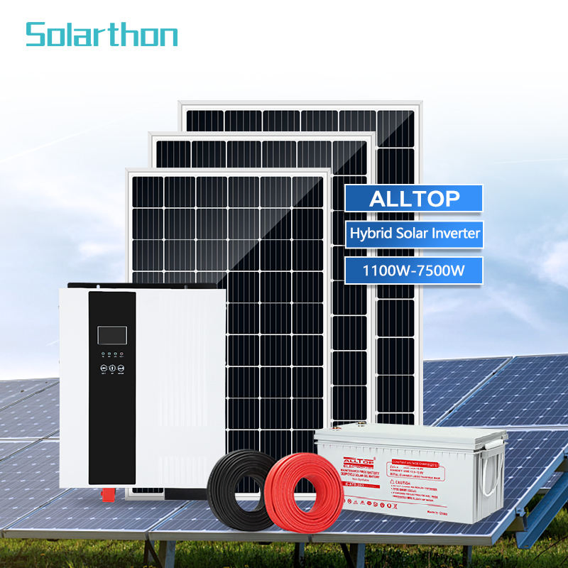 AC 100kv 1kw Battery 5000 Watts Set Residential 5kw 5 Bedroom House Supply Canadian off Grid Power 8kw Solar Inverter System