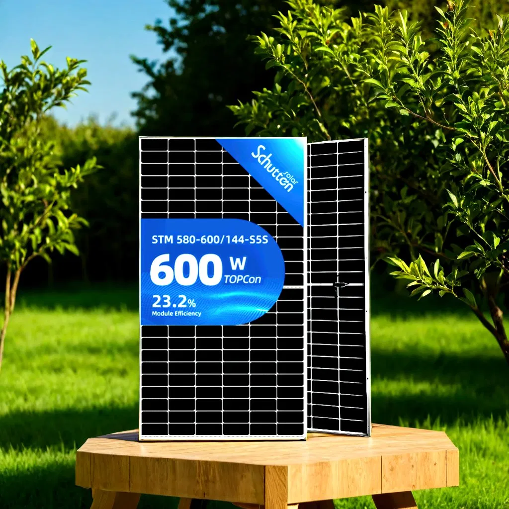 Bifacial Double Double Glass Sides Solar Power System N Type Solar Panels 500W 580W 590W 600W 605W High Efficiency PV Module Home and Industrial Use