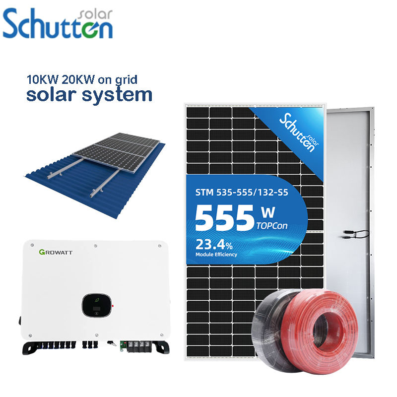 High Efficiency 20kw 30kw 40kw 50kw Complete Grid Tied Solar Energy System Kit