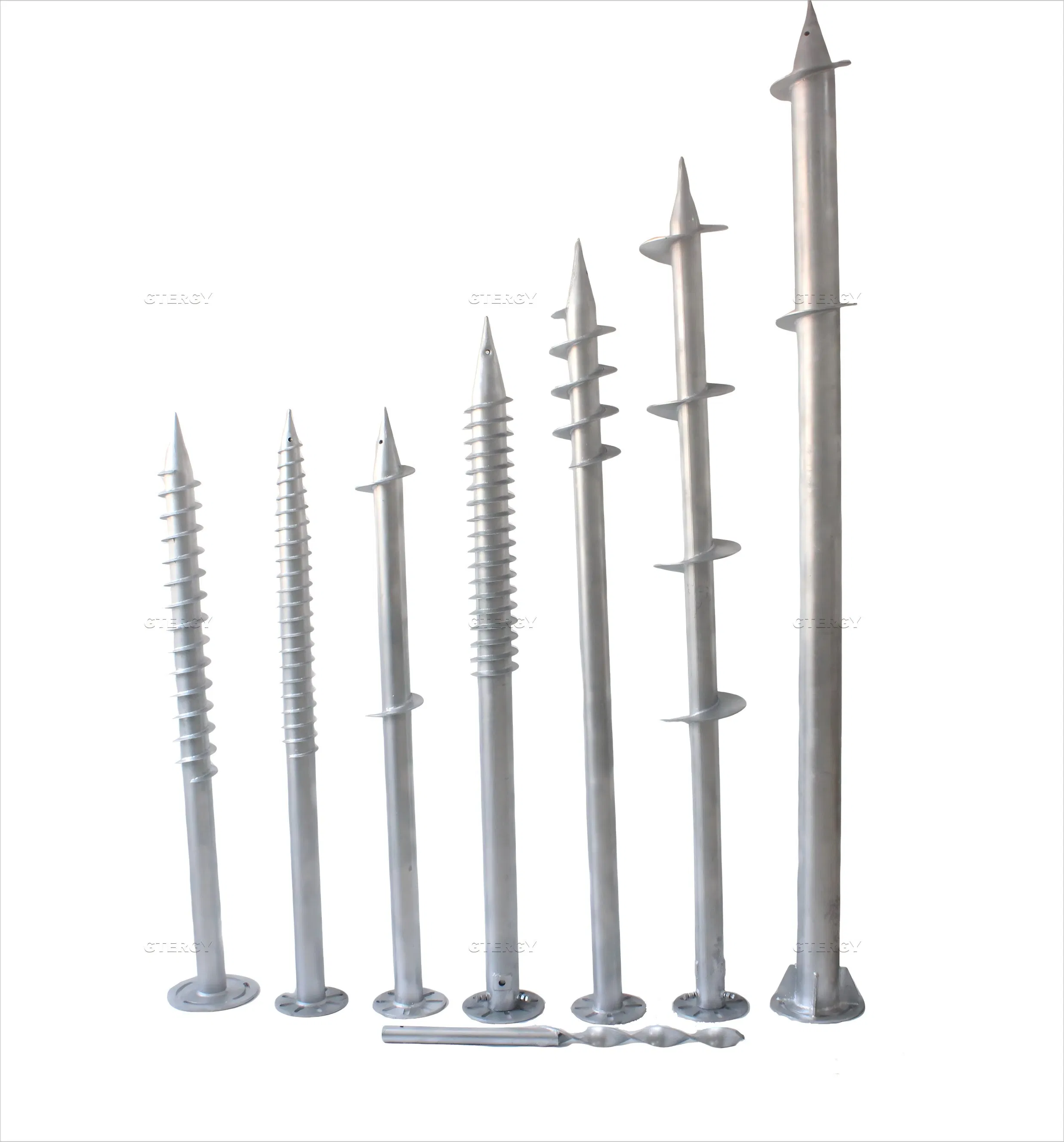 Solar Ground Screw Galvanized Anchors Foundation Mount Structure off Grid Power System