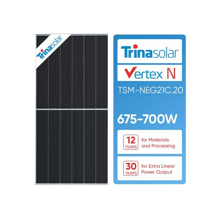 Trina 670W 700W 720W Half Cell Wholesale Poly PV Fold Flexible Black Monocrystalline Polycrystalline Photovoltaic Module Mono Solar Energy Sun Power Panel