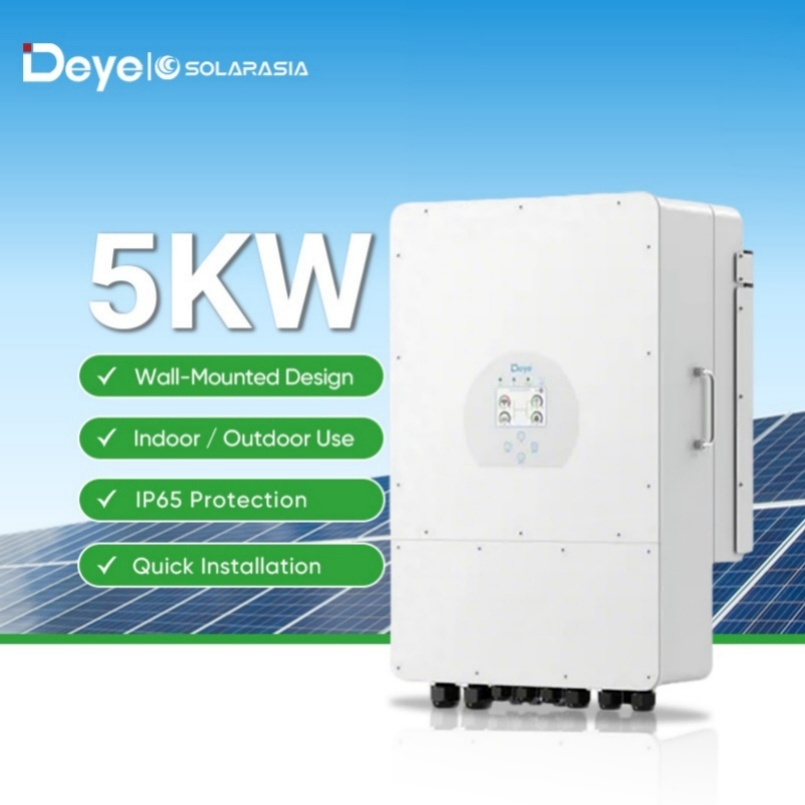 Deye Solar Inverter on Grid MPPT Wholesale Hybrid Inverter DC to AC 5kw 6kw 8kw 10kw 12kw 16kw Home Inverter Hybrid Single Phase for Solar Energy Systems