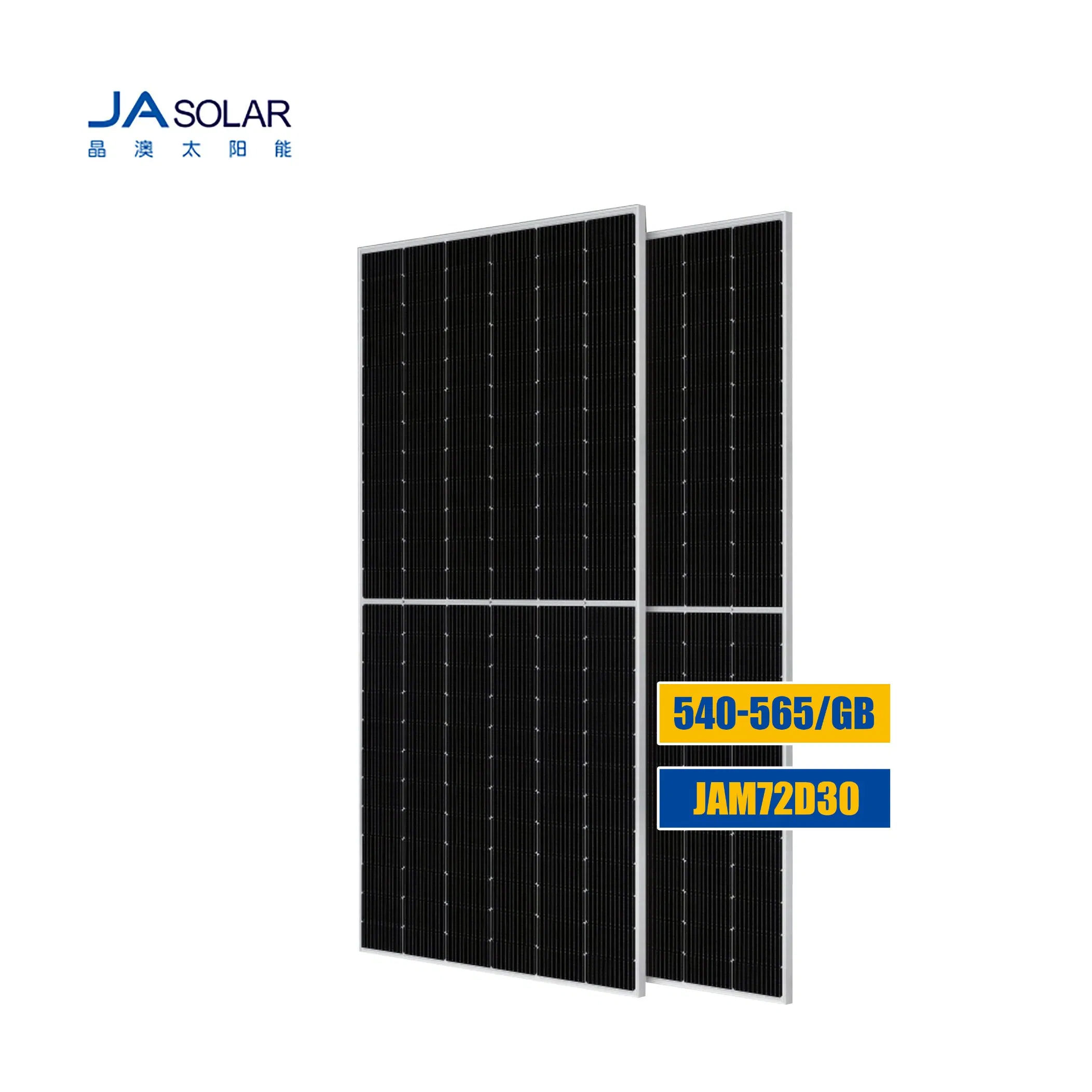Ja 540W 555W 565W Half Cell Wholesale Poly PV Fold Flexible Black Monocrystalline Polycrystalline Photovoltaic Module Mono Solar Energy Sun Power Panel