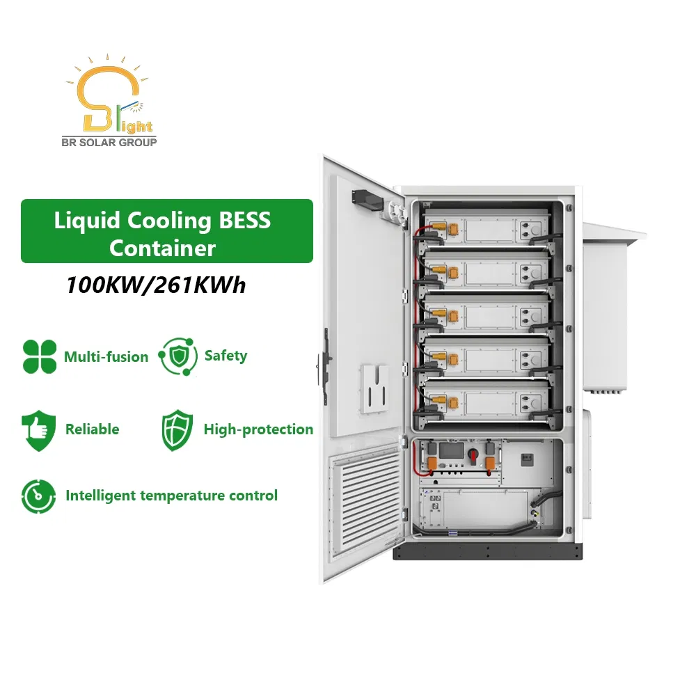 Br Solar 100kw Liquid Cooling Industrial Cabinet 261kwh LFP Battery Container Solar Energy Storage System