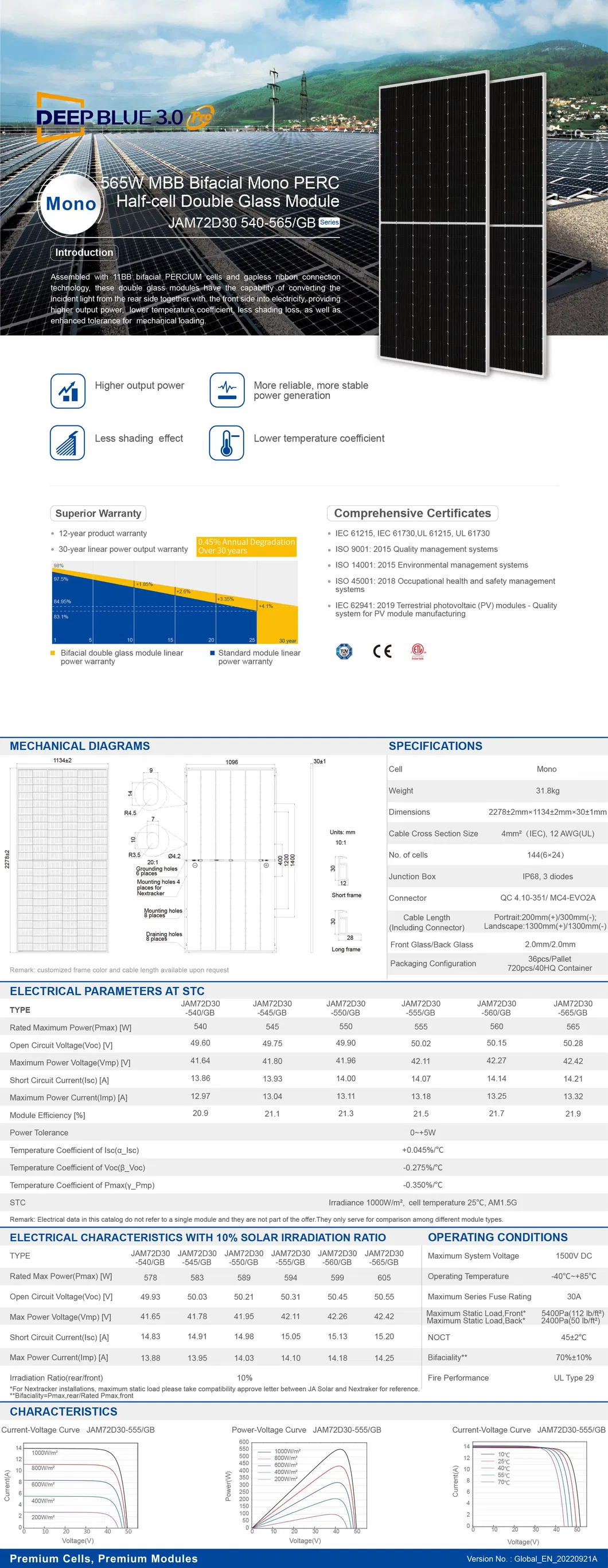 Solar Module Specification