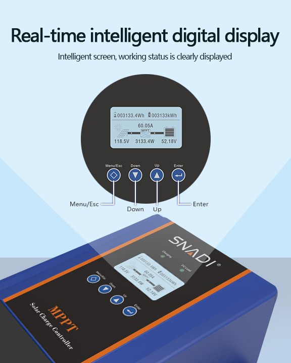 MPPT 12V/24V/48V Solar Charge Controller 60A/100A Charger Solar Controller