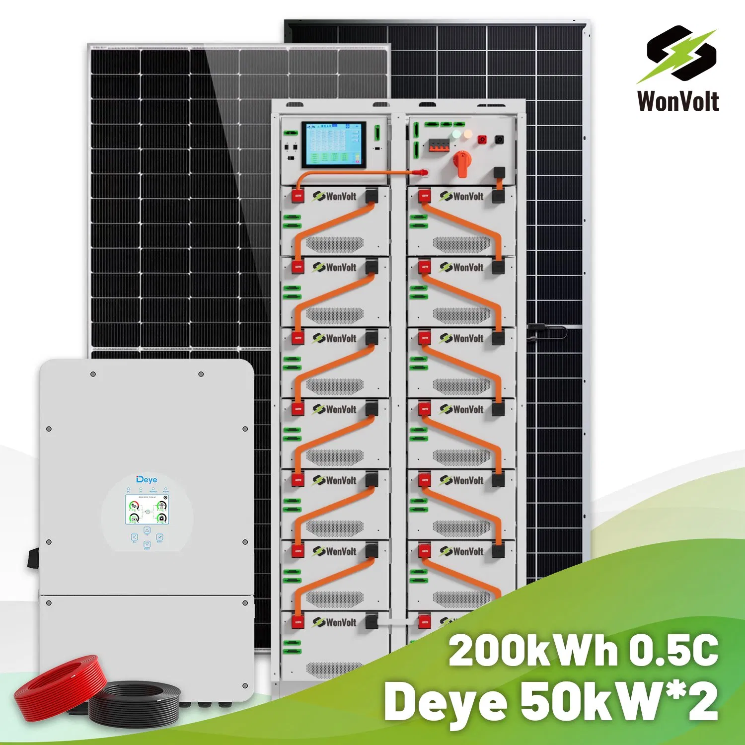 Hybrid Solar System 60kwp 120kw 100kwh 150kwh Solar Energy System 80kw 160kw Solar Panel System