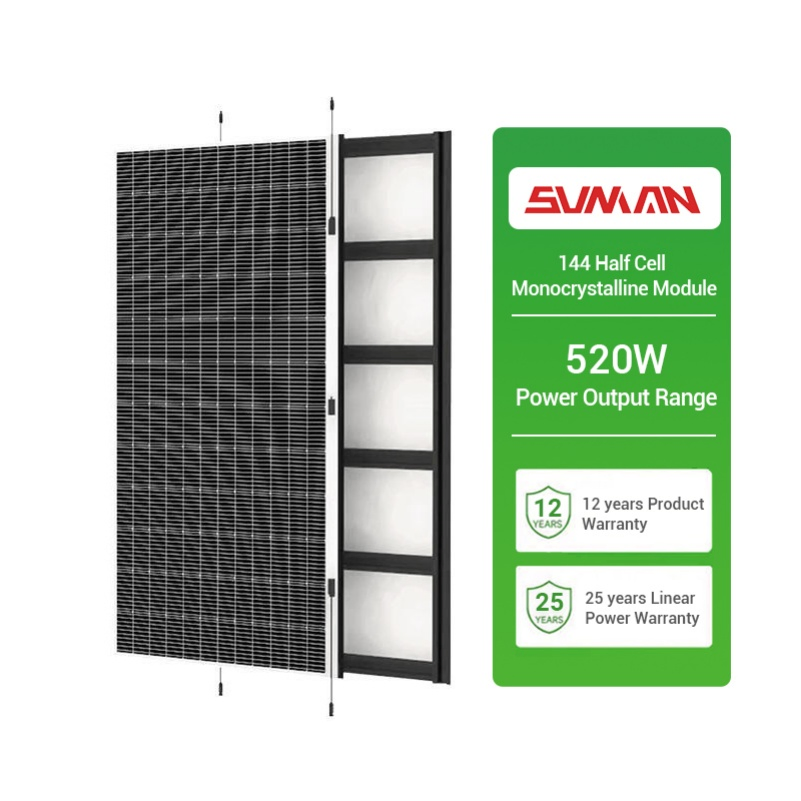 Best Price Sunman Flexible Solar Panel 500W 520W 550W Waterproof and High Efficiency Light Weight for House Systems