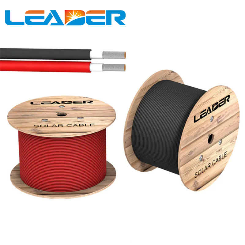 Leader PV Wire Copper Conductor TUV IEC62930 Approved H1z2z2-K 4mmsq DC Solar Cable for Solar Panel