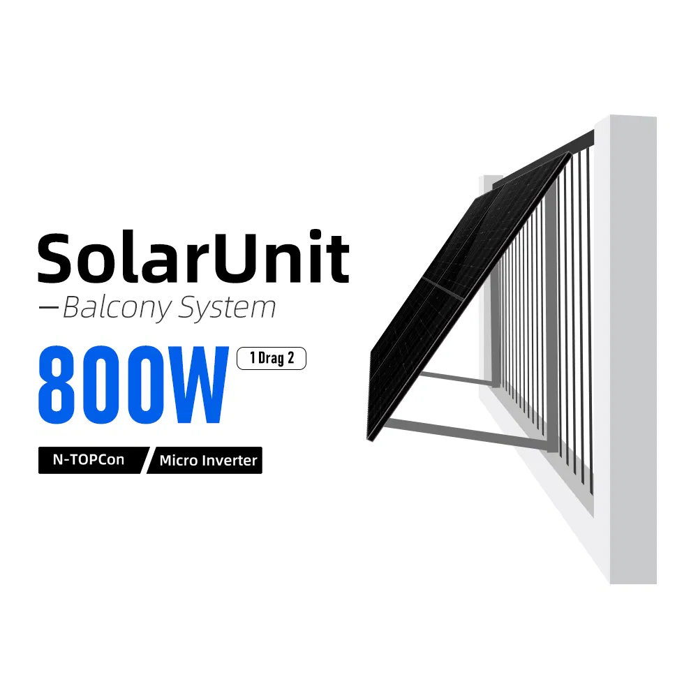 Balcony System Photovoltaikanlage Balkonkraftwerk PV 800W Flexible Solar Panel System Balcony Solar Energy System on Grid