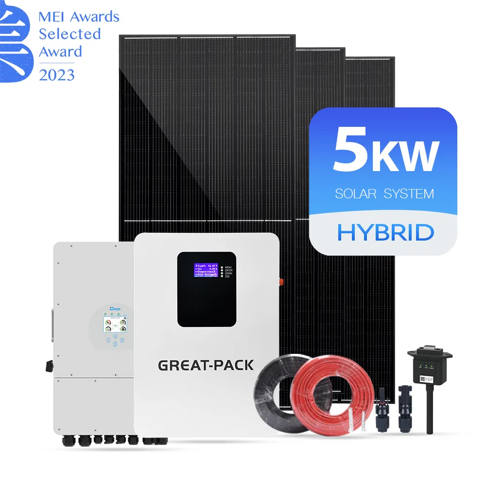All-in-One on Grid 5kVA Solar Lithium Battery Storage System 5kw 10kw 12kw Home Use Hybrid Solar Energy Panel System for Home