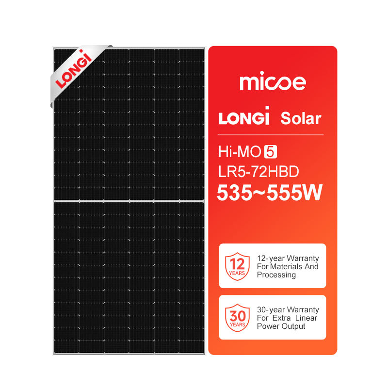 Longi 500W 535W 555W Half Cell Wholesale Poly PV Fold Flexible Black Monocrystalline Polycrystalline Photovoltaic Module Mono Solar Energy Sun Power Panel