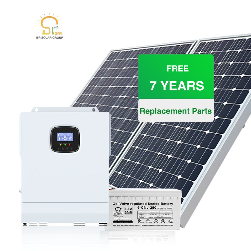 Br Solar Power System with Hybrid Inverter 5kw Power Supply Solar Battery Panel System