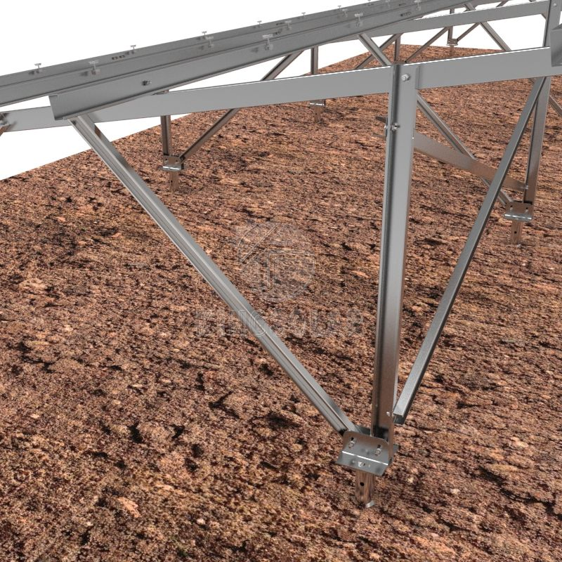 Hot-DIP Galvanized C Steel Installation Bracket Solar Ground Mounting System