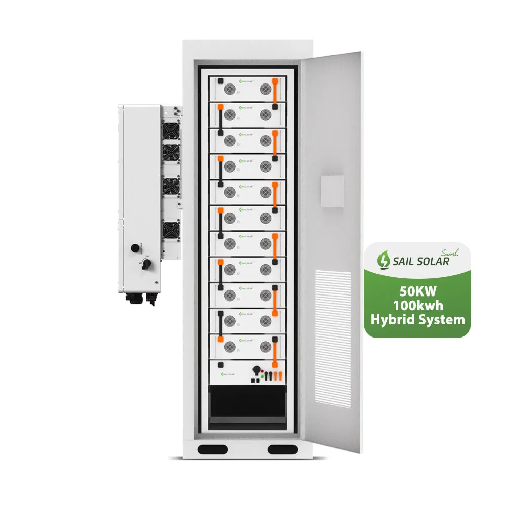 Commercial Use Sail Solar Outdoor Solar Storage System 50kw with Solis Inverter 100kwh Battery