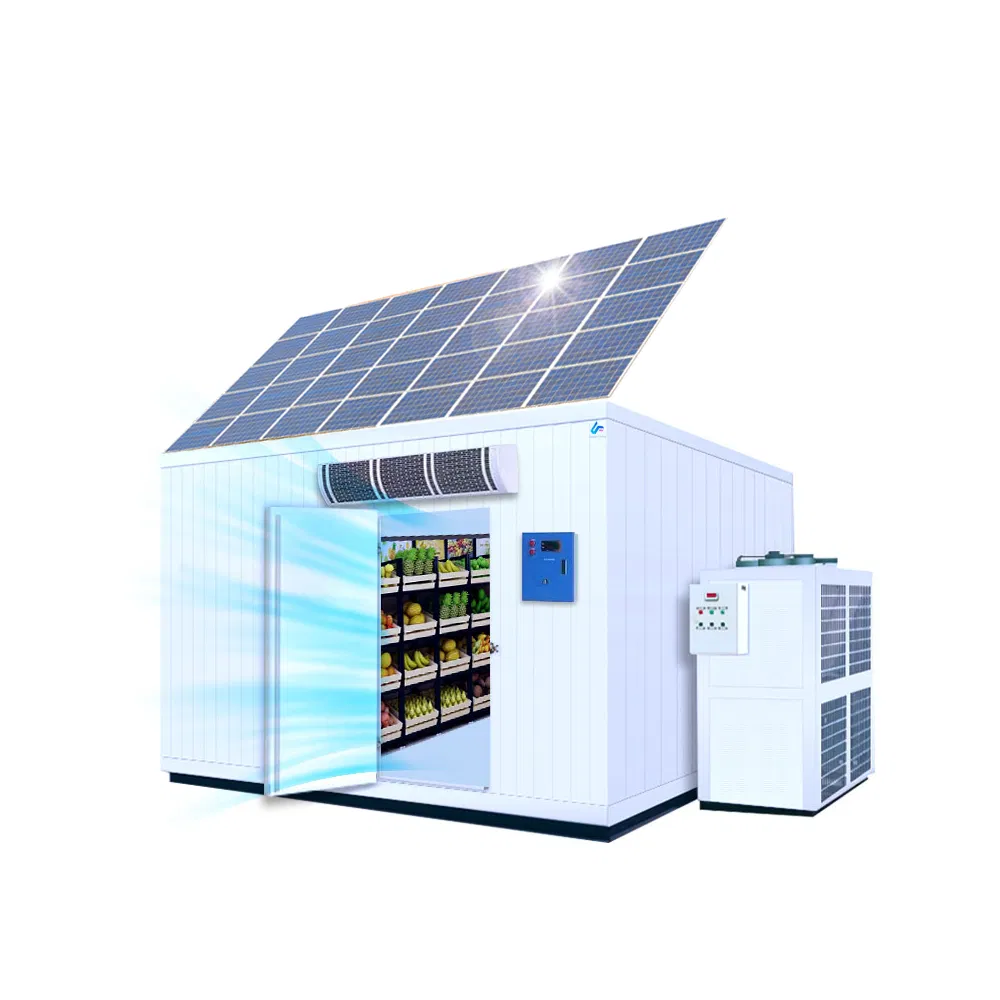 Solar Cold Storage Chill Walk in Freezer Room with Built-in Battery Storage System Refrigeration Equipment
