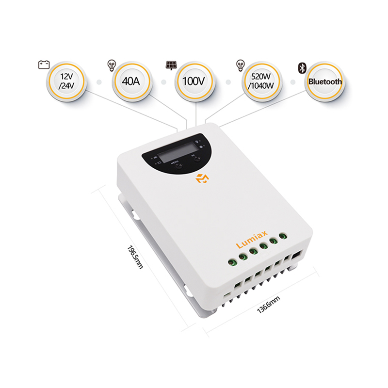 20A 30A 40A 60A MPPT Solar Charge Controller RS485 Bluetooth Home System Power 12V 24V 36V 48V